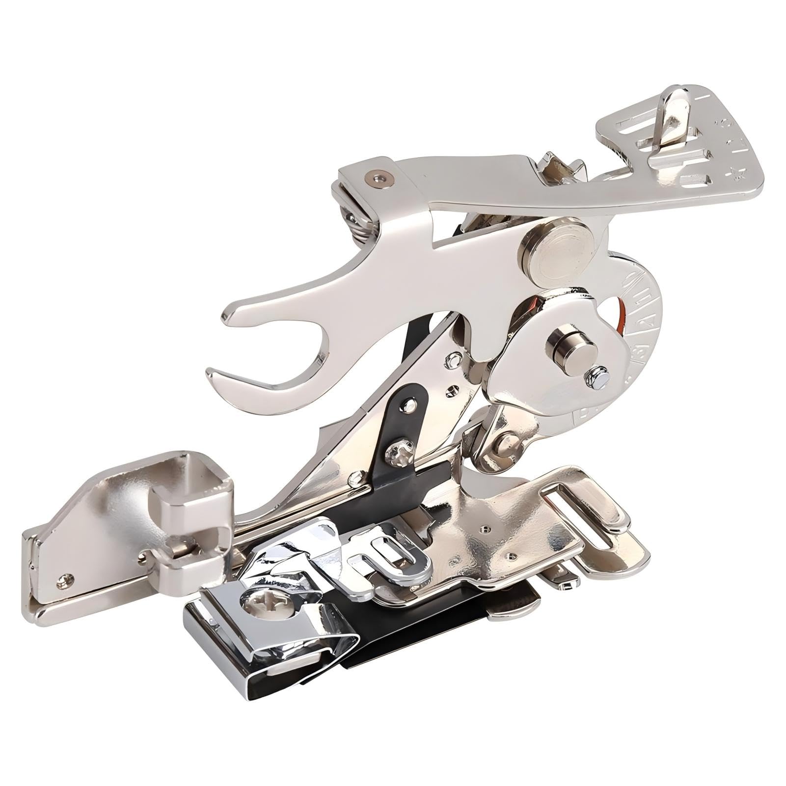 VIFERR Ruffler Sewing Machine Presser Foot, Metal Ruffler Presser Feet Attachment for Brother Singer Domestic Sewing Machine Part Tool
