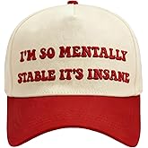 Funny Trucker Hats Embroidered Vintage Snapback Hat for Women Put It On My Husband's Tab Hats Gag Gifts Baseball Cap Red