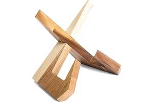 Wooden Cookbook Stand Detachable Rustic Countertop Recipe Holder for Kitchen Cooking