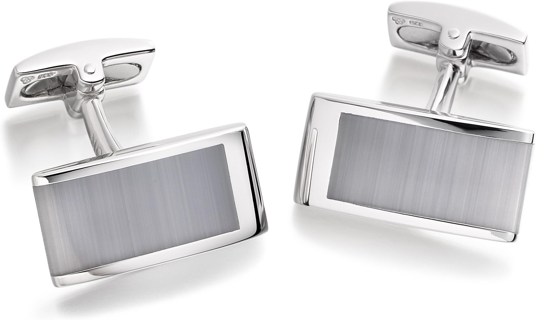 Hoxton London Men's Sterling Rectangle Cufflinks