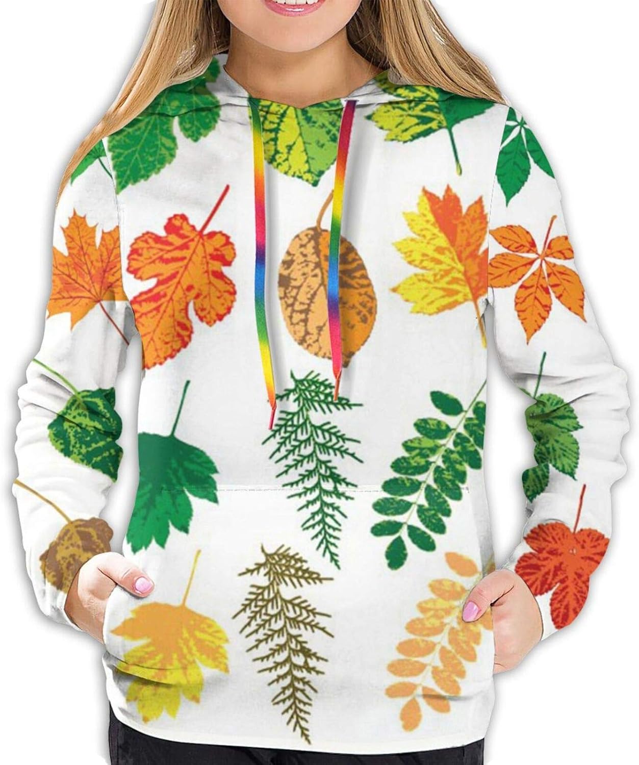A Variety Of Colorful Leaves Unisex Classic Hoodie Novelty Sweatshirt