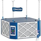 ALORAIR 360 degree Intake Air Filtration System - (1050/1350 CFM) with Strong Vortex Fan, Built-in Ionizer, Shop Dust Collector for Woodworking Shop, Garage Works Shop, Purecare 1350IG