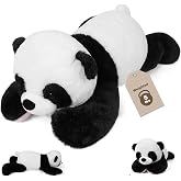 JellyMallow 5 lbs 24 inches Panda Weighted Stuffed Animals Big Panda Plush | Cuddly Weighted Stuffed Panda Plush Pillow Giant Bear Plushie Gift for Adults Kids