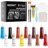 SEISSO Leather Repair Kit, Vinyl Repair Kit for Car Seats, Couches, Furniture, Jacket and Purse, Professional Leather Repair Paste with Glue Repair Tears & Burn Holes in Genuine or Faux Leather