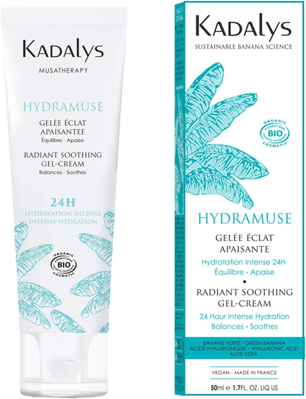 KADALYS Hydramuse - Radiant Soothing Gel-Cream Organic - Green Banana, 50 ml, White, 50 ml (Pack of 1)