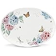 Lenox Butterfly Meadow Hydrangea Large Oval Platter, White -