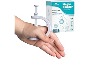 InsurMedic Migraine Relief Acupressure Clip - The ‘Magic Pointer’ Hand Pressure Point - Natural Headache Cures Stress Relaxation Product