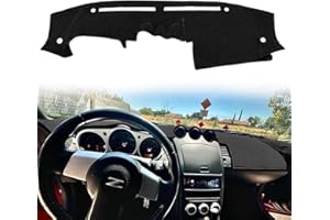 AKMOTOR Dash Cover Mat Custom Fit for Nissan 350Z 2003-2009 with Sensor Cutouts,Dashboard Pad Cap Carpet Protector K215