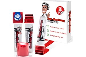 The Hockey Marker - Worlds best marker for writing on the ice (Red)