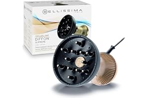 Bellissima Italia Diffon Supreme Diffuser & Curly Hair Dryer - XL Diffuser for Long Waves, Curls, Coils - Cool Button - Anti-Frizz Technology