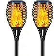 Aityvert Upgraded Solar Torch Lights 43 inches Flickering Dancing Flames Waterproof Outdoor Landscape Decorations Lighting Dusk to Dawn Auto On/Off Solar Lights for Halloween Christmas 2-Pack