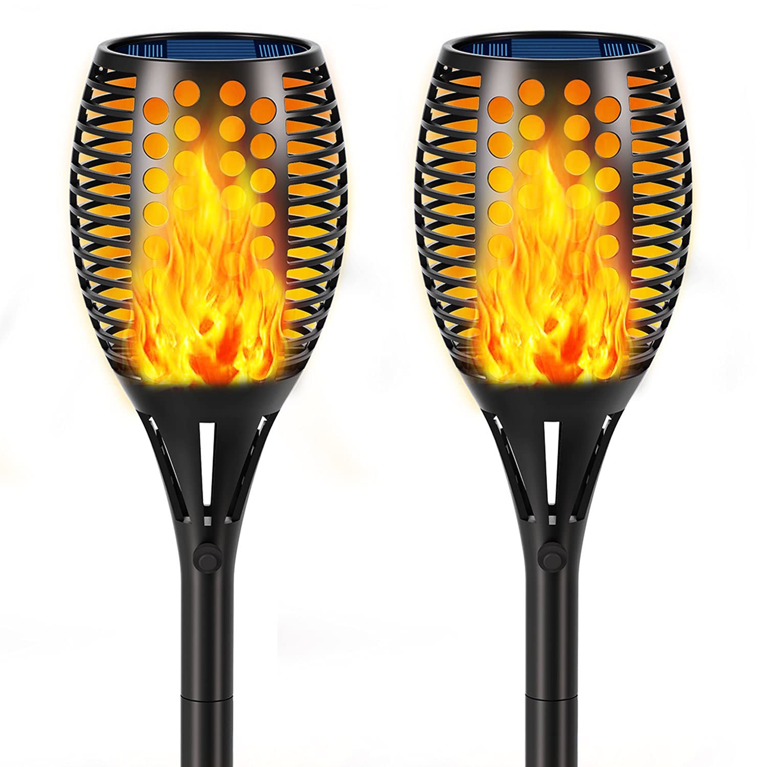 Photo 1 of Aityvert Upgraded Solar Torch Lights 43 inches Flickering Dancing Flames Waterproof Outdoor Landscape Decorations Lighting Dusk to Dawn Auto On/Off Solar Lights for Halloween Christmas 2-Pack