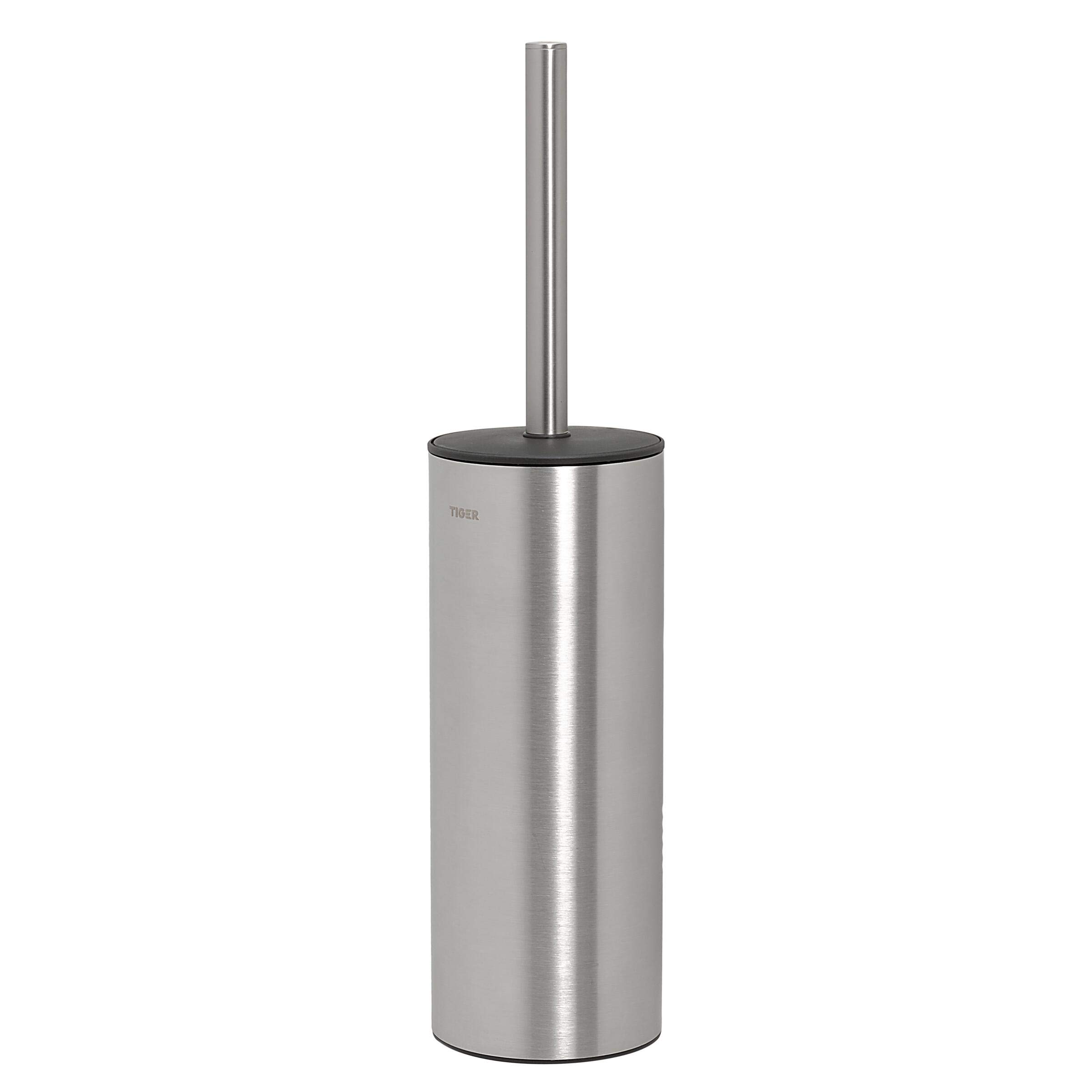 Tiger Noon Toilet Brush and Holder Freestanding, Stainless Steel Brushed