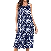 MZROCR Cotton Nightgowns for Women Soft Sleeveless Night Gown for Adult Women Ruffle Sleepwear