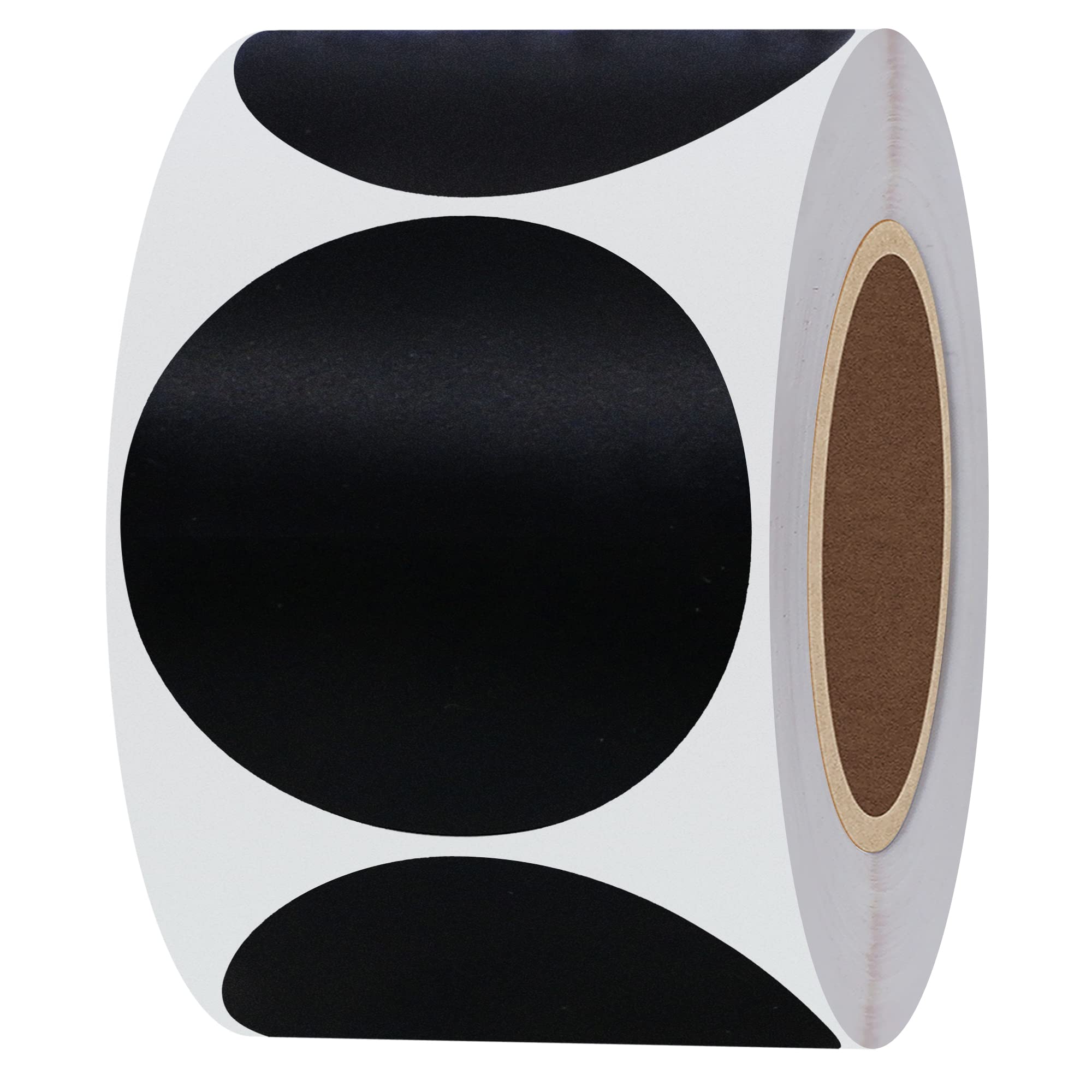 Hylabelest 2 Inch Round Black Labels Color Coding Dots Stickers Total 300 Per Roll (Black)