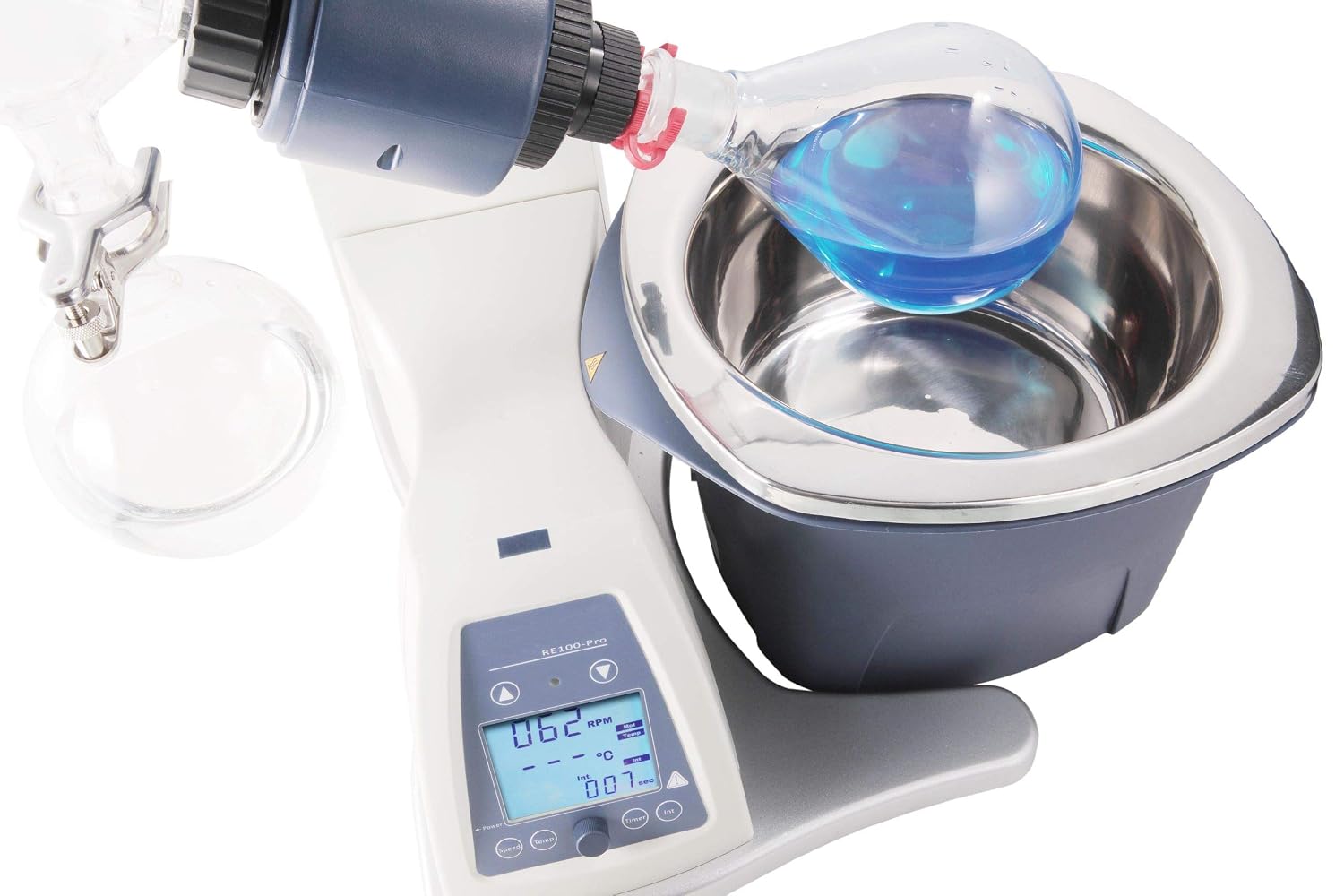 Camlab 1196832 RE100-Pro Rotary Evaporator with Set of Vertical Glassware, 1 L, White - Image 4