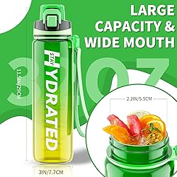 Mevoly All-New Water Bottle, 32 oz Motivational