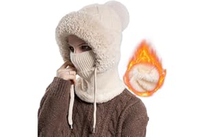 HAIMEIKANG Balaclava Ski Hat Wind-Resistant Hat Cap Scarf for Women and Men - Face Cover for Extreme Cold Weather Gear