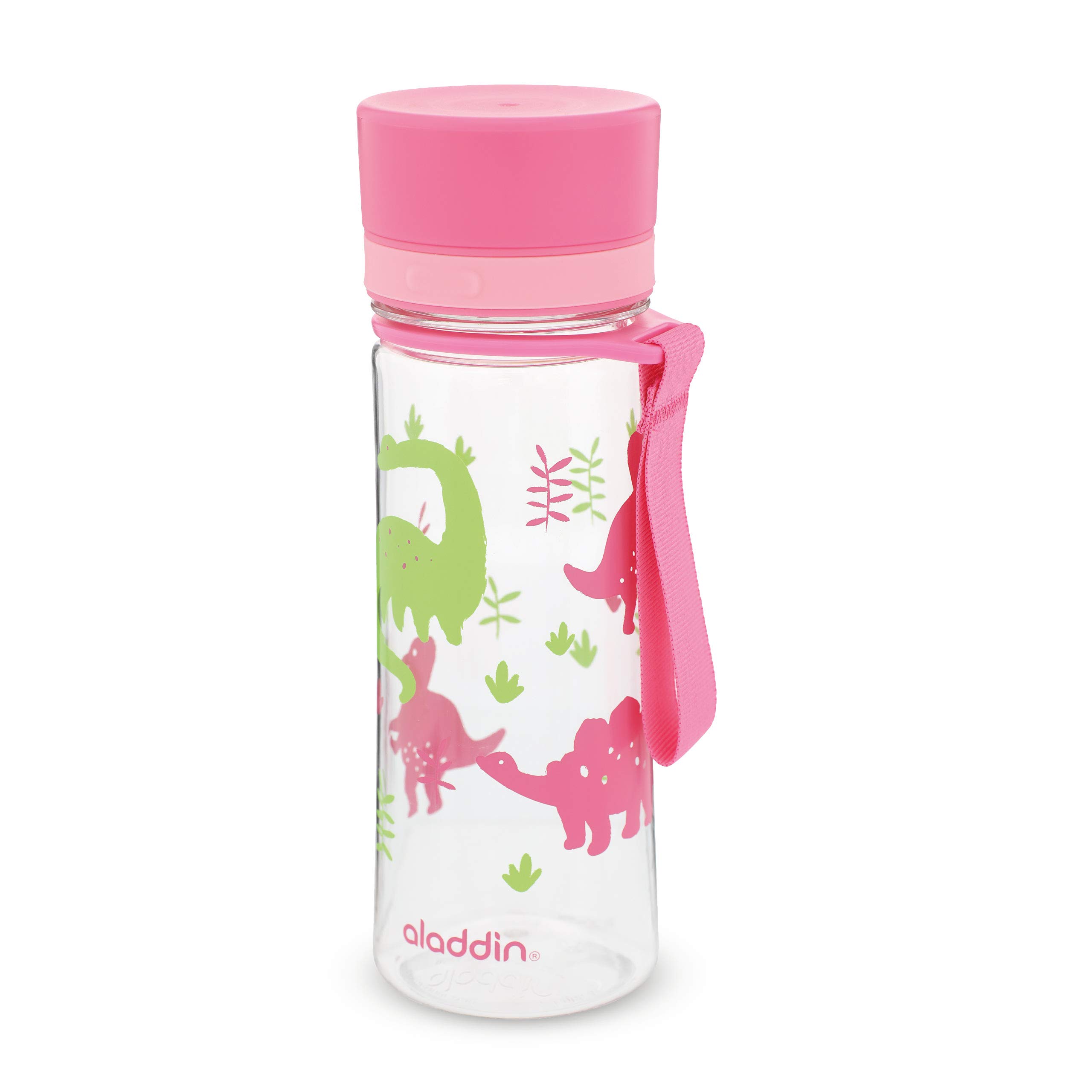 Aladdin My First Aveo Childrens Water Bottle 0.35L Pink Graphics – Leakproof - Wide Opening for Easy Fill - BPA-Free - Kids Water Bottles for School - Stain and Smell Resistant - Dishwasher Safe