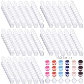 150 Strips Mini Empty Paint Cups, 900 PCS Paint Cup Pots Cans, Mini Clear Plastic Paint Storage Containers with Lids, 3ML Art Painting Craft Supplies for Classrooms Schools Paintings Art Festivals