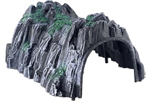 Simulated for Cave Model Railroad Tunnel for HO Scale Layouts, Plastic Rockery Building Accessory for Train Set Decor, 17.8 x