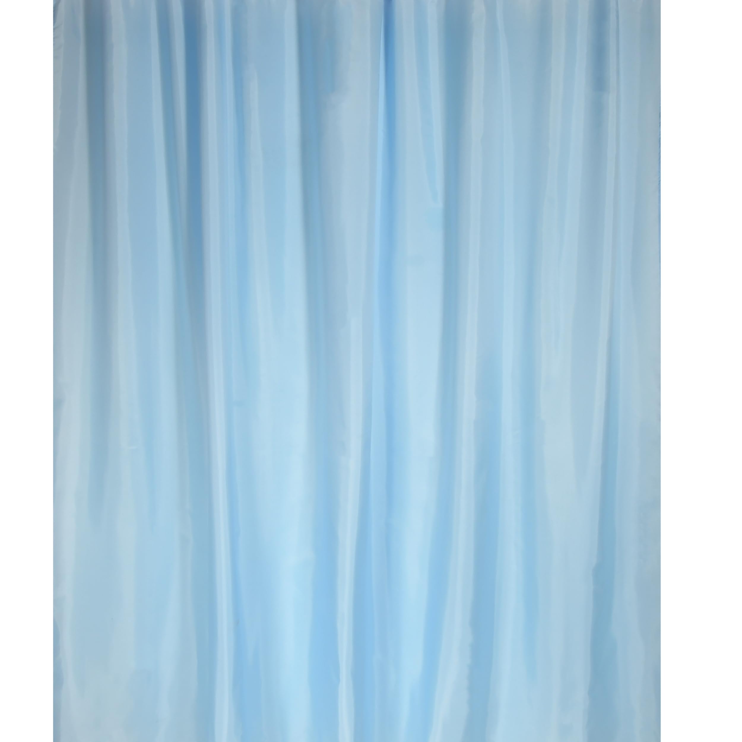 MSV Cotexsa by Premium Anti-Mould Textile Shower Curtain – Anti-bacterial, Washable, 100% Waterproof, with 12 Shower Curtain Rings – Polyester, Plain 180 x 200 cm – Made in Spain – (Blue)