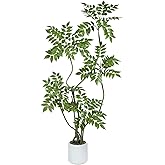 Artificial Sumac Tree with Decoration Planter 6 Feet Tall Fake Faux Plants for Home Living Room Office Decor Indoor (1, 5ft)