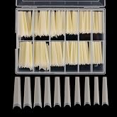 Tapered Extra Long Nail Tips, Ballerina Natural Acrylic Fake Nail Tips, Press On Nail False Nails with Box for Nail Salons and DIY Nail Art, 240PCS, 10 Sizes (Natural)