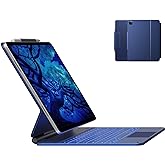 typecase Edge Keyboard Case for iPad Air 13-inch(M3/M2, 2025/2024) & iPad Pro 12.9-inch(6th/5th/4th/3rd Gen), Magic Keyboard with 11-Color Backlight, Multi-Touch Trackpad, Pencil Holder, Navy Blue
