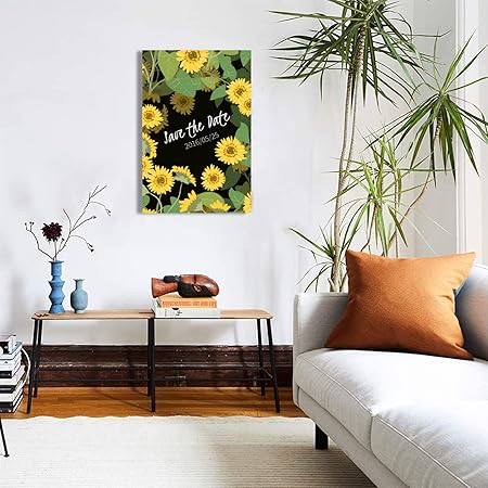 Amazon ひまわりの花壁画絵画ポスターリビングルーム会議室保育壁画保育寝室ぶら下がっている絵リビングルーム壁装飾61 X 36インチ ウォールステッカー オンライン通販