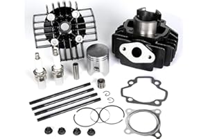 SUNQIAO PW50 Cylinder Kit, Cylinder Head Piston Kit Spark Plugs for yamaha QT50 1979-1987, PW50 1981-2021 PY50 PeeWee 50cc Kid Bikes 40mm