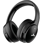 perfell M3 Hybrid Active Noise Cancelling Headphones, Wireless Over Ear Bluetooth Headset, 30H Playback Time, High-Resolution Audio, Bass, Memory Foam Earplug, Suitable for Home Office Travel