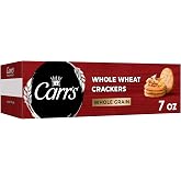 Carr's Crackers, Whole Grain Crackers, Party Snacks, Whole Wheat, 7oz Box (1 Box)