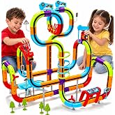 Electric Train Set Race Track for Kids 3 4 5 6 7 8 Years Old | 138PCS 3D Anti-Gravity Race Track with 2 Motorized Cars, STEM Train Set Toys Birthday Gifts for Boys Girls