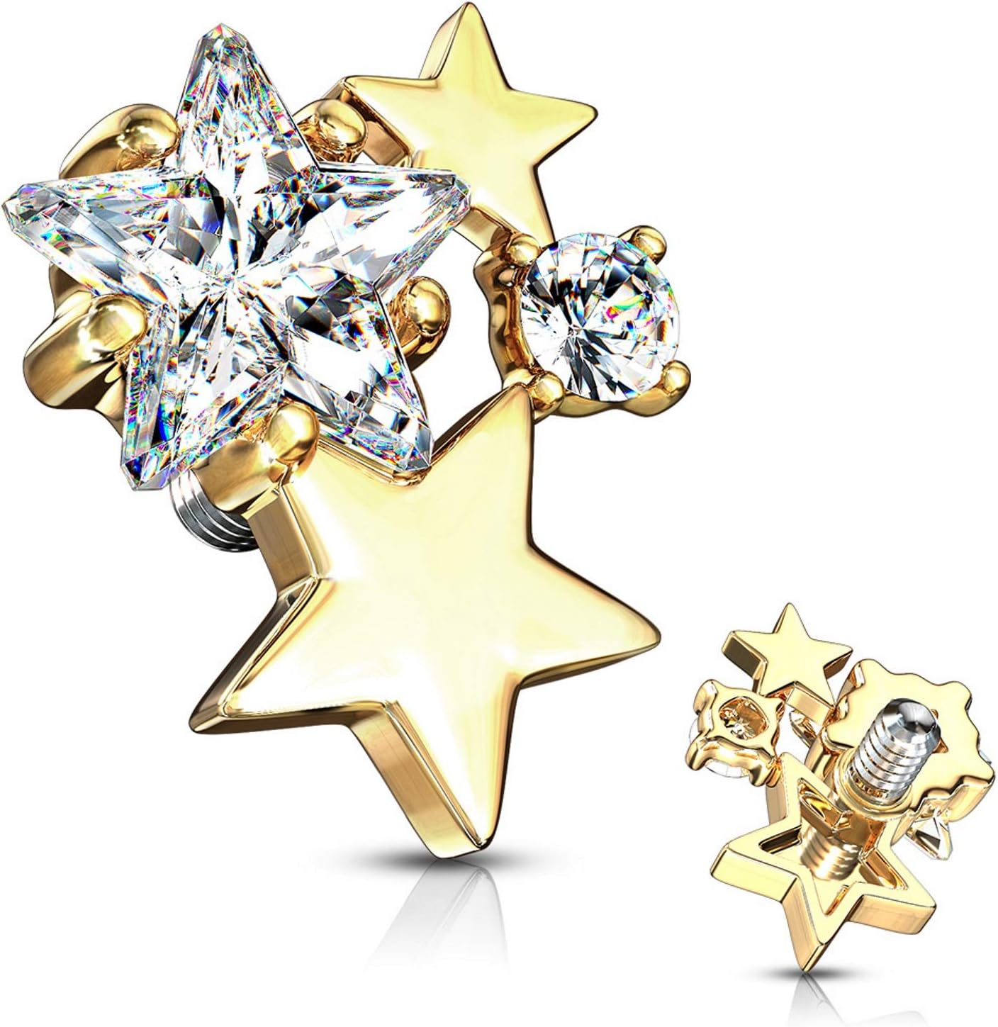 BYB Jewelry Star Cluster Surgical Steel Dermal Anchor Top