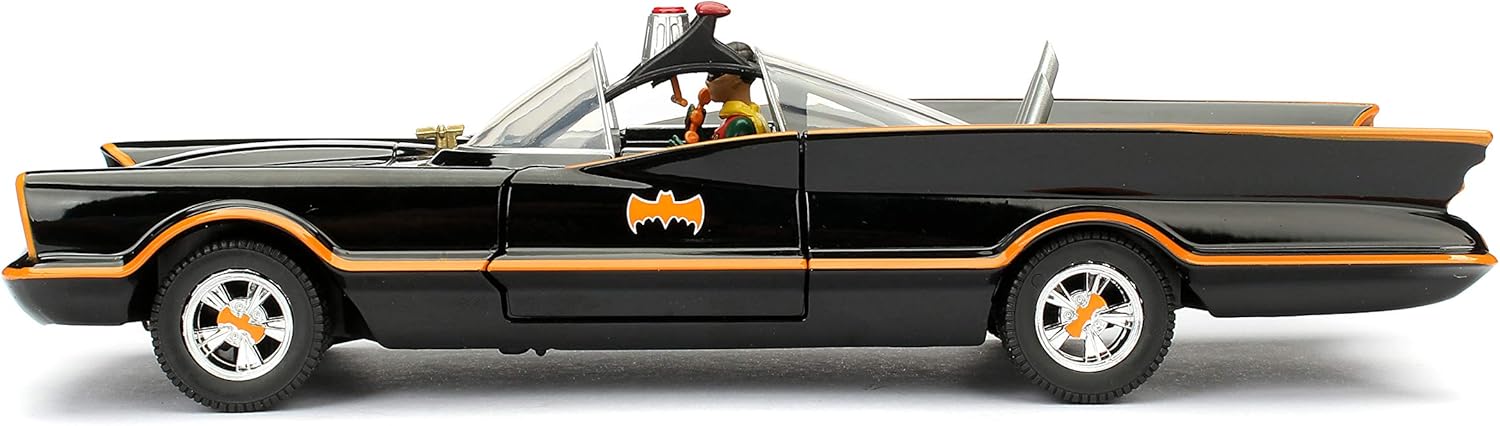 Jada 1:24 BNC 1966 Batmobile with Figure, Black / Red, 19 inches (L) x 6 inches (W) x 6 inches (H) - Image 5