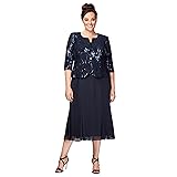 Alex Evenings womens Plus Size Tea Length