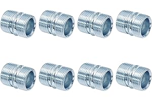 Coufce 8 PCS 0.96 Inch / 24mm Diameter Metal Rack Connector, Coarse Thread 0.04"/ 1mm Thick Shelving Connectors, Pole Connector, Wire Shelf Pole Connectors for Shelf Unit, Wire Rack Shelving