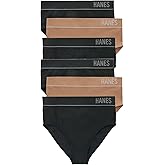 Hanes Women's Originals Hi-leg Bikini Underwear, Seamless Rib Bikini, Assorted Colors, 6-pack