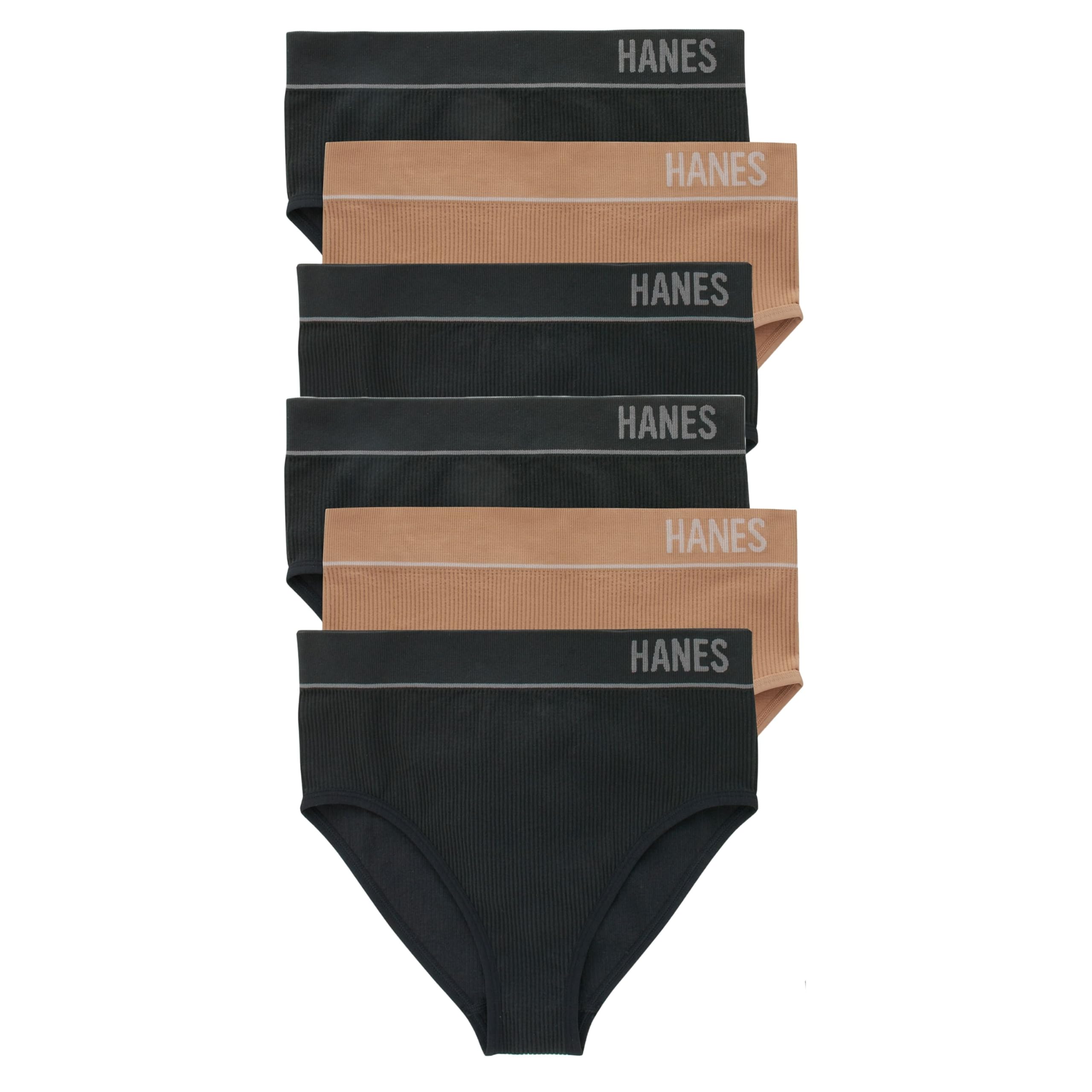 Hanes Women S Originals Hi Leg Underwear Seamless Rib Bikini Assorted