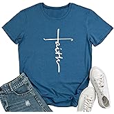 MAXTREE Women's Faith Graphic Cute Tee Shirt