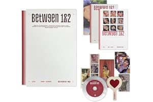 JYP ENT. TWICE - [BETWEEN 1&2] (Complete Ver.) Photobook + CD-R + BOX + Polaroid + Postcard + Sticker + Message Photocard + Heart Glass + Folded Poster + Photocard + 2 Pin Button Badges