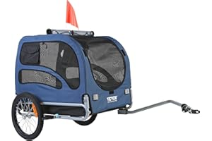 VEVOR Dog Bike Trailer, Supports up to 100 lbs, Pet Cart Bicycle Carrier for Small & Large Dogs, Easy Folding Frame with Quic