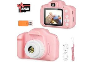 Vasttron Kids Camera for Girls Boys 3-12 Years Old Selfie Children Camera Infant Toys 1080P HD Digital Video Camera for Toddler Christmas Birthday Gifts with 32GB SD Card