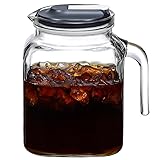 AOZITA 2L Modern, Minimalist Glass Pitcher with Lid