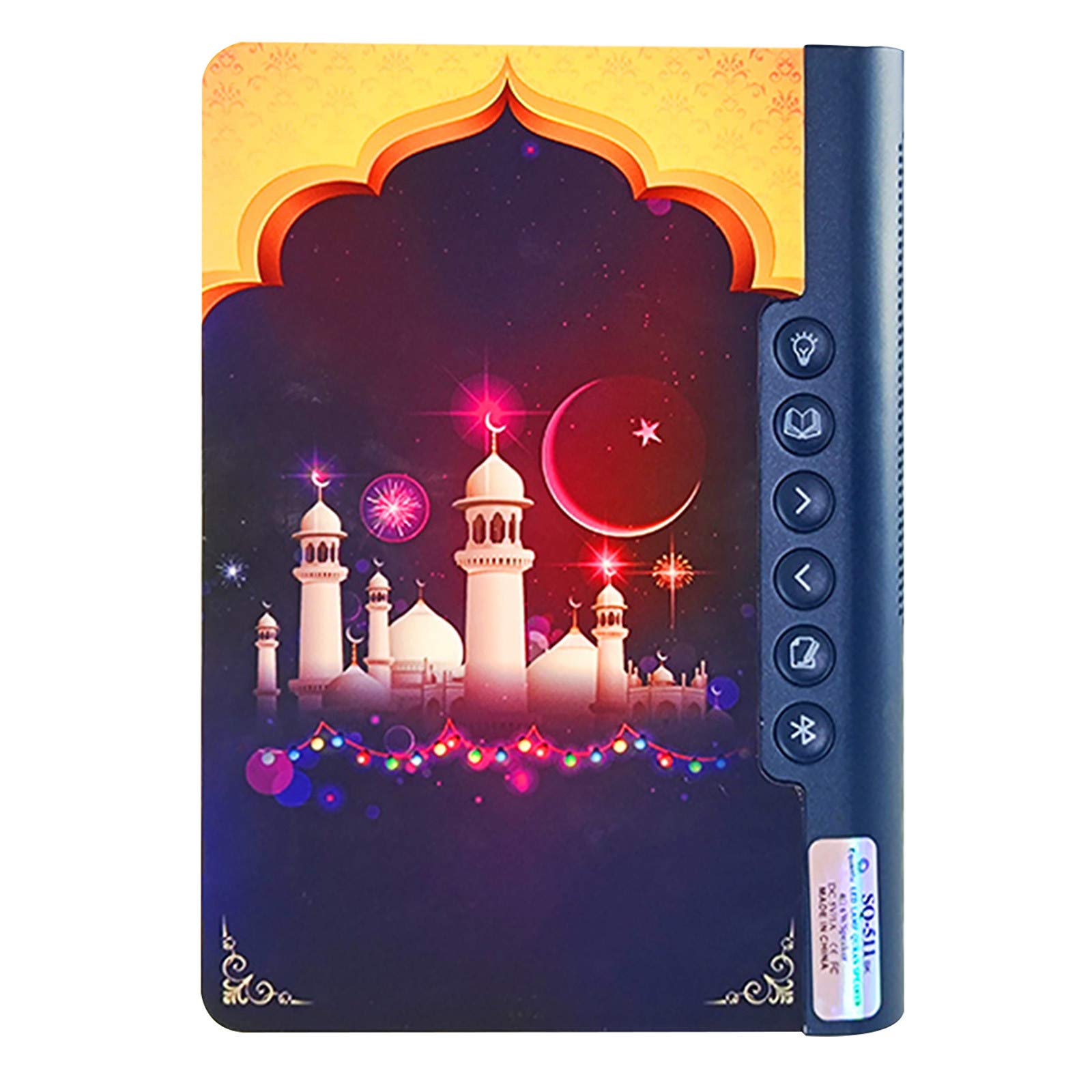 6865 Book-Shaped Sound Bluetooth Speaker Folding Book Lamp 7 Colours LED Light Speakers Player Qur'a