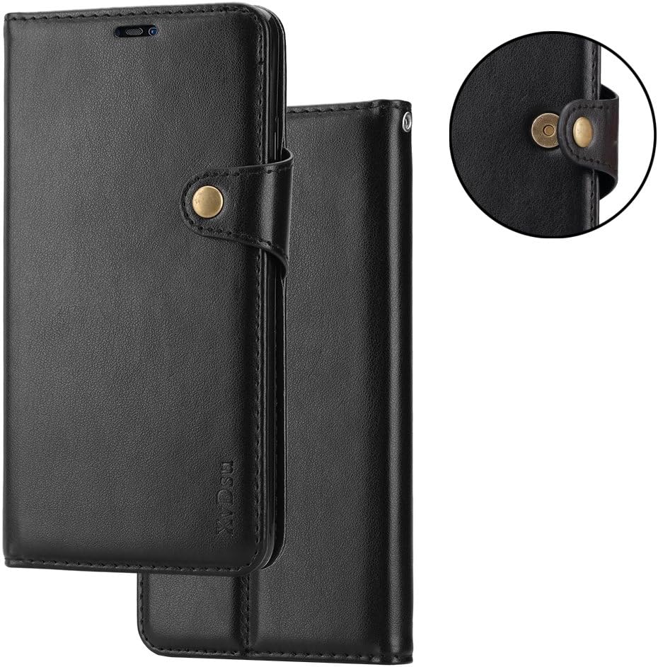 XvDsu Huawei P20 Pro Case, Flip Folio Leather Wallet Case with ID Credit Cards Case and Kicksatand Feature Protective Cover for Huawei P11 Pro/Huawei P20 Pro Black
