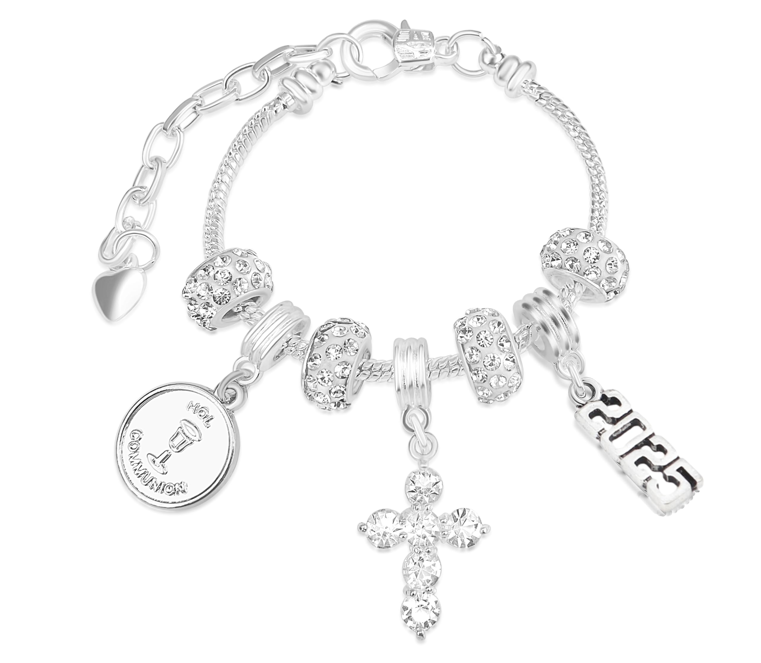 First Holy Communion Crystal Charm Bracelet and Gift Box (Style 4)