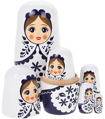 Nesting Dolls Stacking Dolls Wooden AEVVV Russian Set Of Pcs