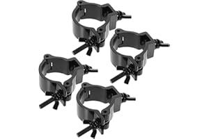 HOODANCOS 4pcs Heavy Duty Aluminum Alloy Stage Light Clamps O-Ring Hooks for 48-51mm Truss Tubes, Lighting